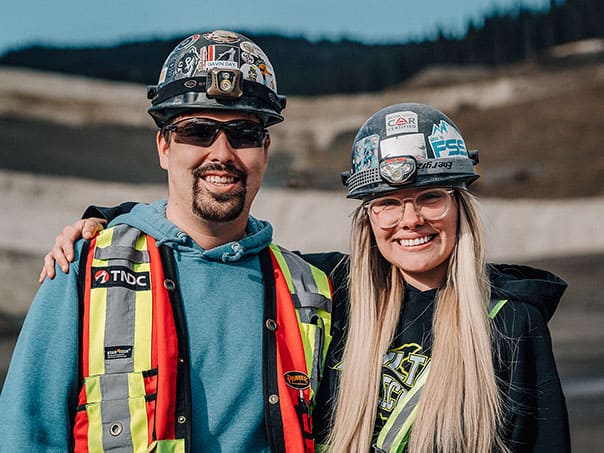 Tahltan Trainer Gavin Day and a Labourer/Quality Controls Apprentice at our Red Chris site project.